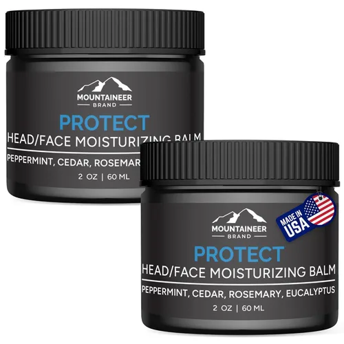 Bálsamo Hidratante Natural de la marca Mountaineer con aroma fresco y natural | Cuidado para cabeza calva para hombres | Bálsamo no graso para el