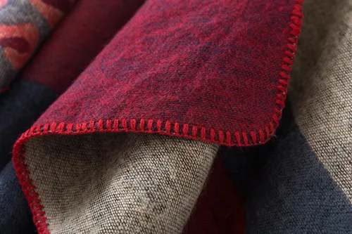 Miniatura 133 de Urban CoCo Poncho de colores para mujer, chal con frente abierto, color en bloques