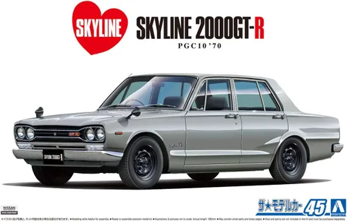 Miniatura 4 de Aoshima Kit de escala 1/24 58350 El modelo de coche 045 Nissan PGC10 Skyline 2000GT-R 1970