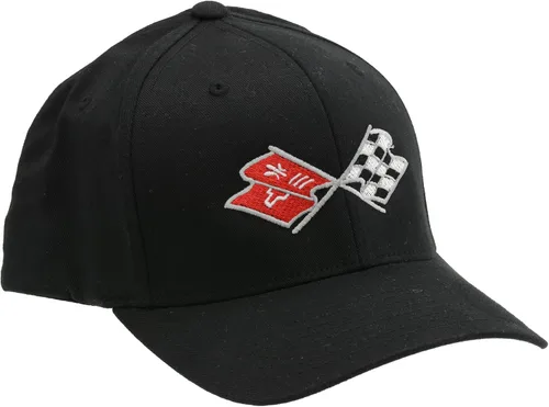 Miniatura 3 de 1967 Corvette Black Flex Fit Sombrero con emblema C2 (LXL) Se adapta a 7-38"-7-58", Negro