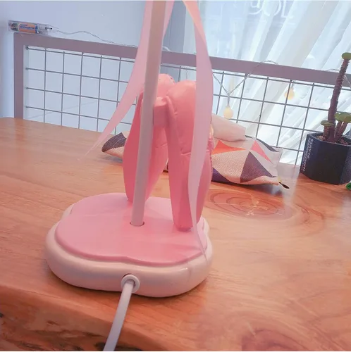 Miniatura 6 de Cozylight Lámpara de noche, diseño de zapatos de baile rosa, lámpara de mesa de 14 pulgadas de alto con pantalla de costura de tela para decoración