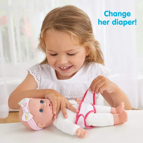 Miniatura 5 de Kidoozie Sweetie Doll - Muñeca de cuerpo suave de 12 pulgadas con ojos abiertos y cerrados para edades de 12 meses en adelante, perfecta