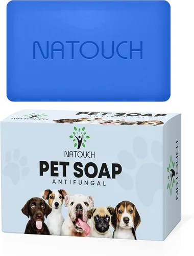 Jabón antimicótico para perros, champú para perros para alergias y picazón, barra de jabón natural con aceite de árbol de té y aceite de lavanda,