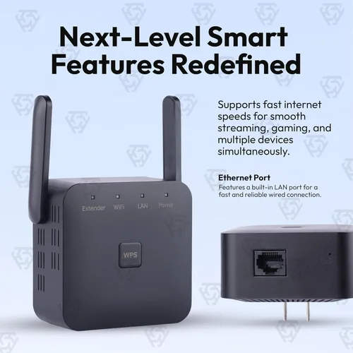 Miniatura 5 de Amplificador de señal WiFi más rápido 2026 cubre 10000 pies cuadrados y 80 dispositivos 2.4 GHz repetidor WiFi de alta velocidad con puerto Ethernet