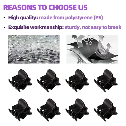 Miniatura 7 de 45 mini pinzas negras para el cabello, ideales para diseñar peinados de niños y adultos, decoración de moños, flequillo de pino, clips de sujeción