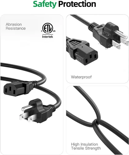 Miniatura 4 de Superer Cable de alimentación de CA de 3 clavijas apto para olla instantánea, olla a presión eléctrica, olla arrocera, máquina de leche de soja