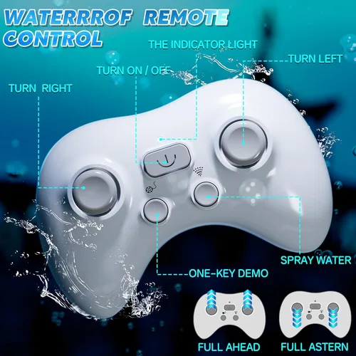 Miniatura 6 de Juguetes de tiburón ballena con control remoto para niños, escala 1:18 de alta simulación para piscina, tiburón eléctrico de 2.4Ghz con luz