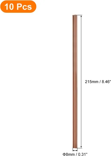 Miniatura 2 de uxcell 10 popotes de metal reutilizables, 8.5 pulgadas, con forma de corazón, de acero inoxidable para beber batido, bebidas frías, bebidas