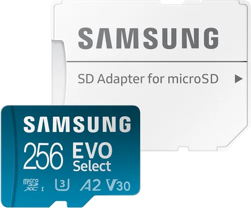 Miniatura 2 de SAMSUNG EVO Select Micro SD tarjeta de memoria + adaptador, 256 GB microSDXC 130 MB/s Full HD y 4K UHD, UHS-I, U3, A2, V30, almacenamiento ampliado