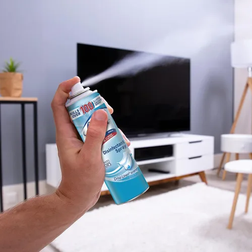 Miniatura 7 de Lysol Spray desinfectante To Go, desinfectante de tamaño de viaje, para desinfectar y desodorizar sobre la marcha, lino crujiente, 1.5 onzas
