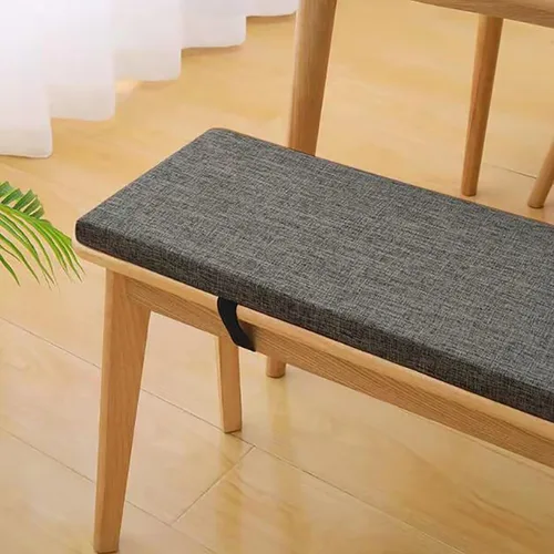 Miniatura 4 de Cojín de banco, antideslizante y grueso, para banco de patio, cojín duradero de espuma viscoelástica de alta densidad para banco de zapatos, Negro