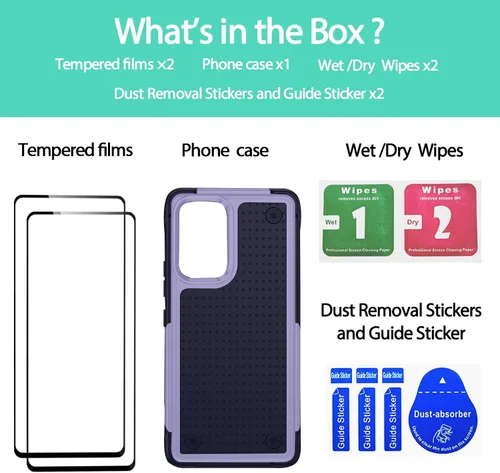 Miniatura 41 de Jeylly Compatible con Samsung Galaxy A22 5G Funda, Funda Samsung A22 5G con 2pcs protectores de pantalla de vidrio templado