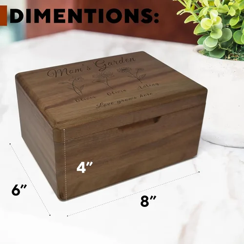 Miniatura 6 de Jardín de la madre para mamá – Regalo personalizado para mamá, regalos de jardín personalizados para abuelas, flores de nacimiento, caja de memoria