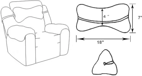 Miniatura 5 de Almohada reclinable, almohada para la cabeza para sofá, almohada de cuello reclinable, almohada de cuello para sofá de hueso para aliviar el dolor