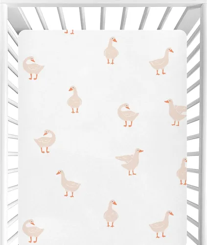 Miniatura 13 de CaTaKu Sábanas de cuna para niñas y niños – Sábanas de bebé bohemias con flores silvestres, sábanas de colchón neutro para cuna para cama