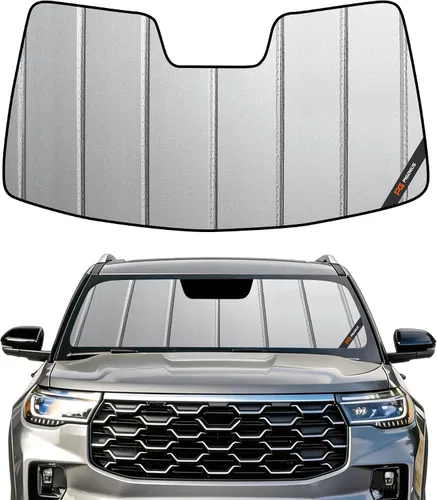 Miniatura 9 de Pigenius Parasol para parabrisas Ford Explorer 2016-2019, acabado plateado metálico