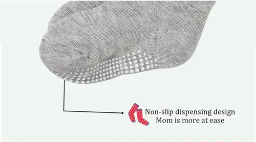Miniatura 5 de QIYIENDIAN 6 pares de calcetines antideslizantes acogedores y cálidos tipo crew con agarres para bebés, infantes, niños pequeños, niños y niñas