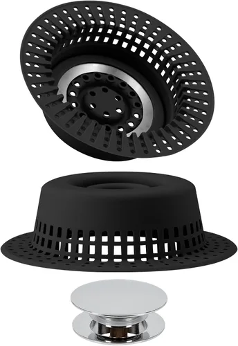 Miniatura 9 de Atrapasador de pelo de drenaje de bañera, protector mejorado con silicona y metal inoxidable diseñado para emergentes y regulares, eficaz sin