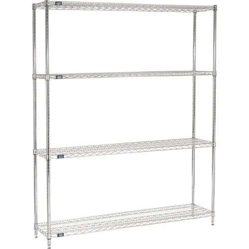 Miniatura 27 de Nexel 14" x 42" x 63", unidad de estantería de alambre ajustable de 4 niveles, estante de almacenamiento comercial con certificación NSF, acabado