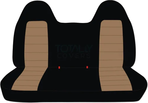 Miniatura 10 de Totally Covers Compatible con Ford F-150 F-250 F-350 1992-1998 Fundas de Asientos de Camión de Dos Tonos (Banco Sólido Delantero/Trasero) con/sin