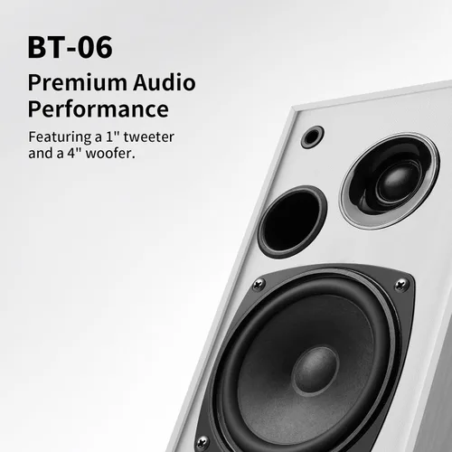 Miniatura 5 de Elimavi Altavoces de Estantería Amplificados 35W RMS, Altavoces para Tocadiscos con Woofer de 4'' y Tweeters de 1'' con Montaje en Pared para TV