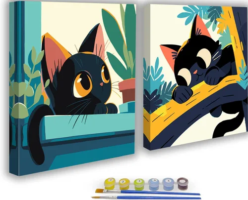 Miniatura 6 de Kit de Pintura por Números para Adultos - Pack de 2 Kits de Pintura por Números de Colibrí - Pintura Fácil en Acrílico por Números con Marco - Artes