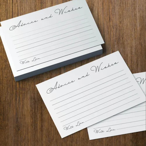 Miniatura 4 de CARDAMONOLY Paquete de 50 tarjetas de consejos y deseos, cartulina sin revestimiento de 6 x 4 para bodas, baby showers, cumpleaños y todas