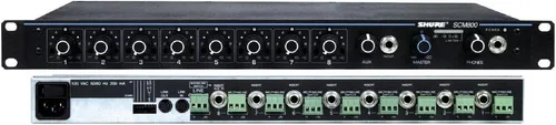 Miniatura 5 de Shure SCM262 mezclador de micrófono estéreo con alimentación fantasma de 12V, perfecto para restaurantes, clases de aeróbic/clubes de salud