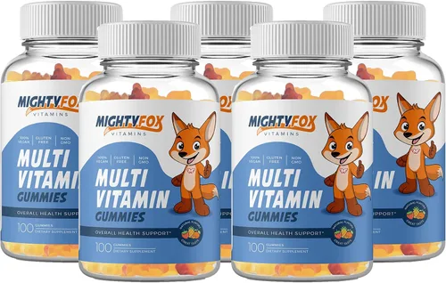 Miniatura 7 de Gomitas multivitamínicas para niños, sin OMG, sin gluten, veganas multivitamínicas con vitamina C, B3, B5, B6, B12, zinc, 100 unidades, 1 paquete
