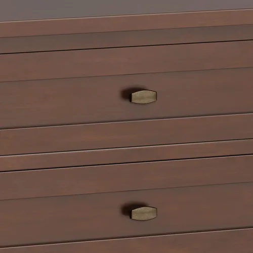 Miniatura 10 de SIMPLIHOME Warm Shaker Mesitas de noche de madera maciza de 24 pulgadas de ancho estilo transicional en negro para sala de estar y dormitorio