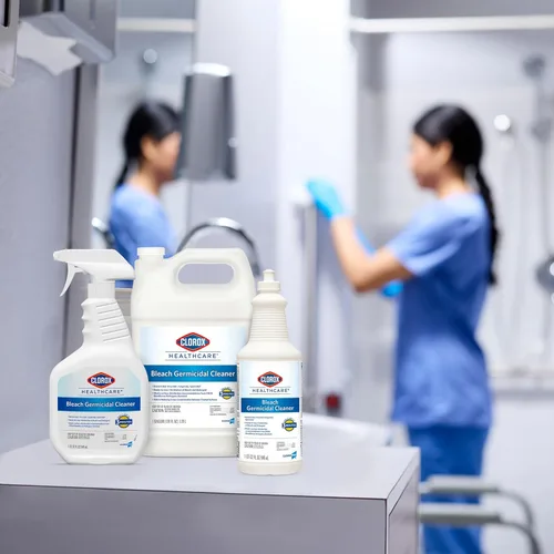 Miniatura 5 de CloroxPro Healthcare Bleach Limpiador Germicida Pull-Top, Limpieza Sanitaria y Limpieza Industrial, 32 Onzas - 68832 (Paquete de 6)