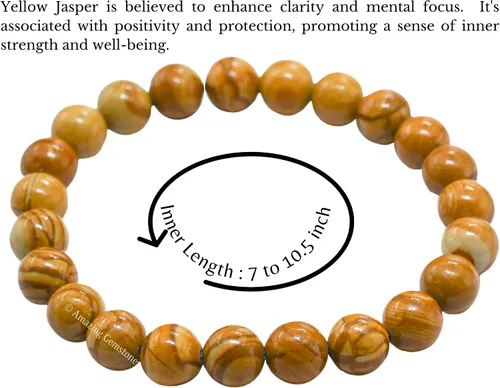Miniatura 575 de Amazing Gemstone Crystal Bracelet for Women Men's Gifts - Protection Healing Crystal Bracelet - 8mm Gemstone Beaded Stretchable Bracelet Pulseras