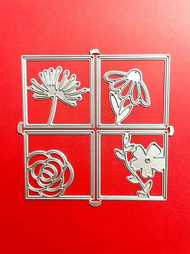 Miniatura 8 de Troqueles para álbumes de recortes, marco de tiras de corte de metal para hacer tarjetas, plantilla de perforación de manualidades de papel, Flores