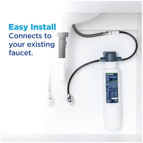 Miniatura 6 de EcoPure EPWPFF - Sistema de filtración de agua para grifo principal para debajo del fregadero, certificado NSF para reducir el plomo, cloro