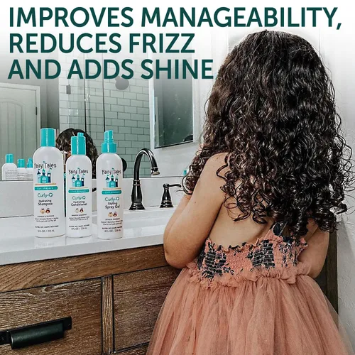 Miniatura 3 de Fairy Tales Curly Q - Champú hidratante para niños de 12 onzas y acondicionador de 8 onzas, sin parabenos, sulfatos, gluten y nueces, para todos