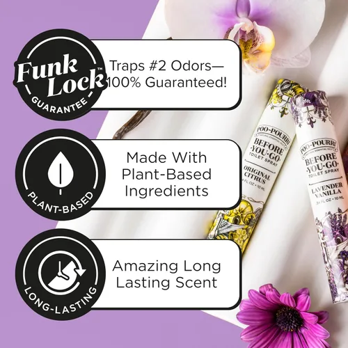 Miniatura 3 de Poo-Pourri Before-You-Go - Aerosol para inodoro, artículos esenciales de viaje, 0.34 onzas líquidas, paquete de 5 unidades en una variedad