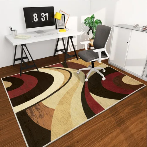 Miniatura 25 de chakme Tapete para silla de oficina para suelo de madera dura, 48 x 36 pulgadas, protector de escritorio de computadora de fácil deslizamiento