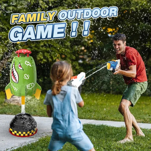 Miniatura 9 de Pistola de agua eléctrica Skirfy para niños y adultos, juguetes de agua automáticos de succión de agua al aire libre, pistolas de agua con alcance