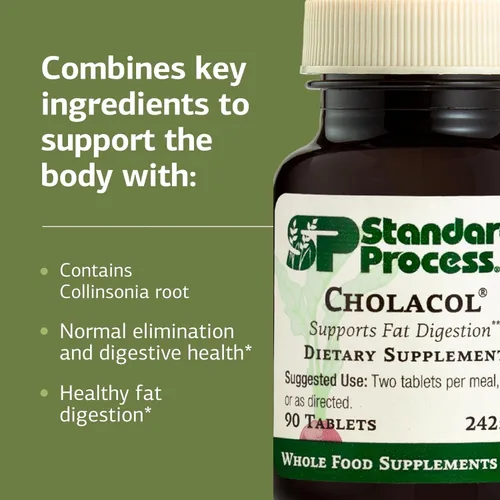 Miniatura 4 de Standard Process Inc. Cholacol - Suplemento de apoyo a la vesícula biliar - Suplemento para la digestión de grasas para la salud digestiva
