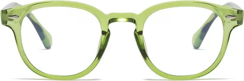 Miniatura 2 de Gafas Retro Redondas de Bloqueo de Luz Azul para Hombres y Mujeres, Montura Vintage sin Prescripción para Lectura de Computadora