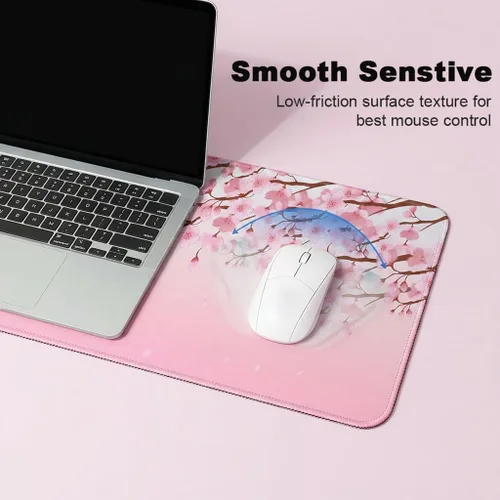 Miniatura 4 de Alfombrilla grande de mouse para juegos de 11.8 x 23.6 pulgadas con borde cosido, base de goma antideslizante, lavable, resistente para computadoras