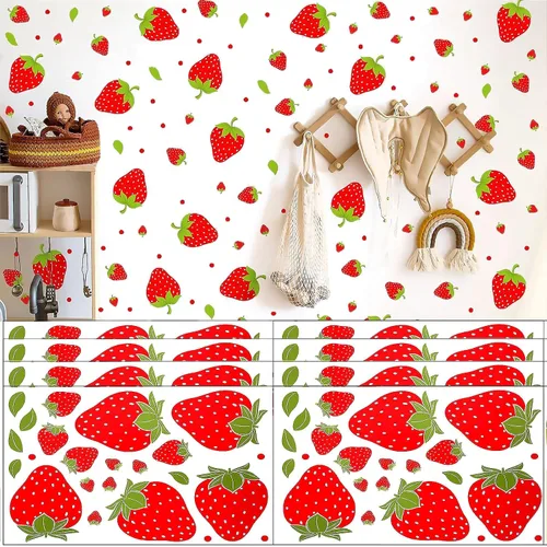 Miniatura 11 de Arawat 48 piezas de decoración de moño rosa para baño y dormitorio, calcomanías de pared de lazo y calcomanías para decoración de habitación