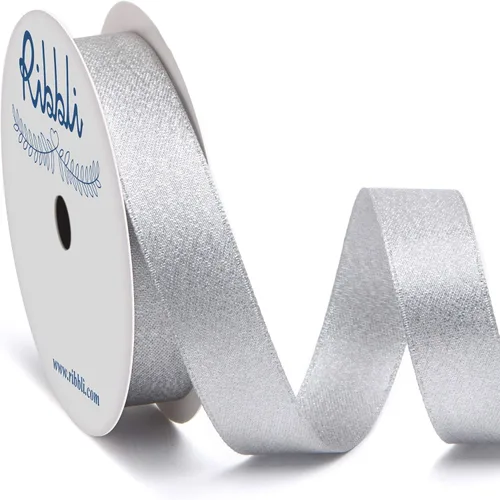 Miniatura 7 de Ribbli Cinta negra de doble cara, purpurina de lujo, 3/8 pulgadas x 10 yardas, cinta de boda para manualidades, envoltura de regalos y decoración