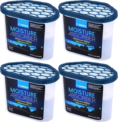 Zarpax Cajas de Absorción de Humedad con Carbón Activado 10.5 oz/300g | Elimina Humedad, Ambientadores, Olores y Humedad | Absorbente de Olores |