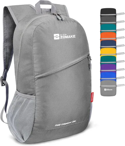 Miniatura 17 de ZOMAKE Mochila ligera y plegable, mochila pequeña para senderismo, resistente al agua, bolsa de día para viajes (azul oscuro)