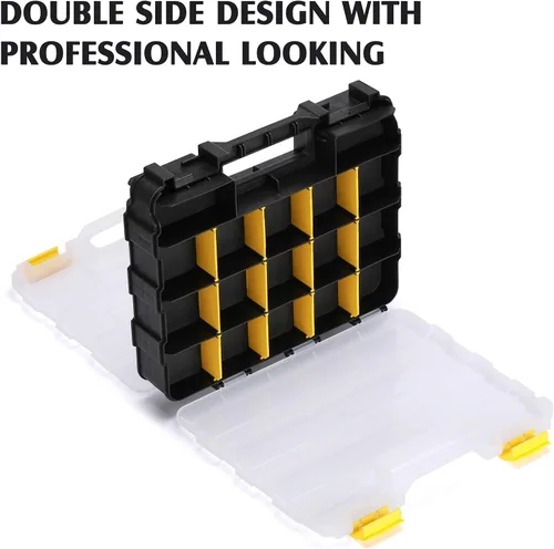 Miniatura 5 de MIXPOWER Organizador de doble cara de 34 compartimentos con polímero resistente a los impactos y separadores de plástico extraíbles personalizables