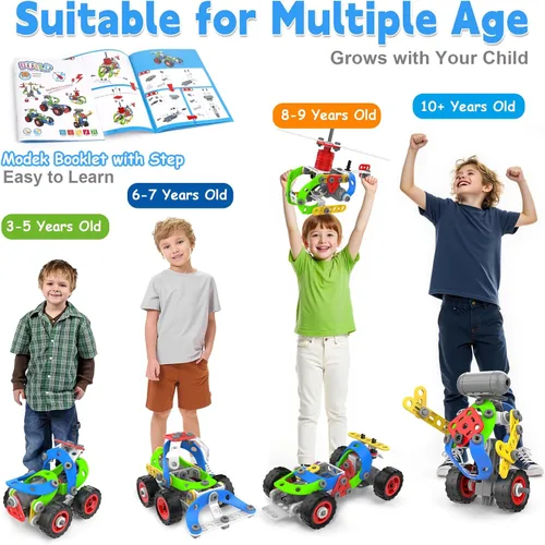 Miniatura 2 de Juguetes eléctricos STEM 10 en 1 para niños de 5, 6, 7, 8, 9 años, regalos de cumpleaños, juguetes educativos de construcción para niños de 4 a 8