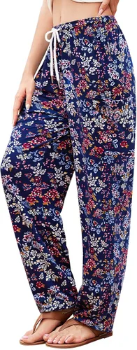 Miniatura 14 de QIANXIZHAN - Pantalones harem para mujer, pantalones palazzo hippie, joggers bohemios con bolsillos, ropa de yoga