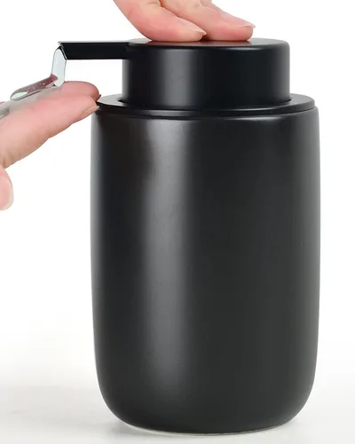 Miniatura 10 de BosilunLife Dispensador de jabón de espuma – Dispensador de espuma de cerámica para lavado de manos para baño, dispensador de jabón pequeño moderno