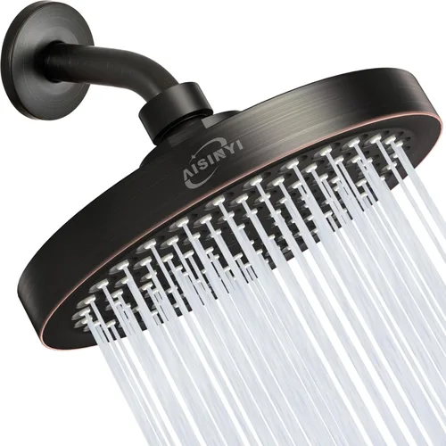 Miniatura 11 de Cabezal de ducha de lluvia de alta presión, de 6 pulgadas con reemplazo ajustable perfecto, limitador extraíble, fácil instalación para tus Acabado